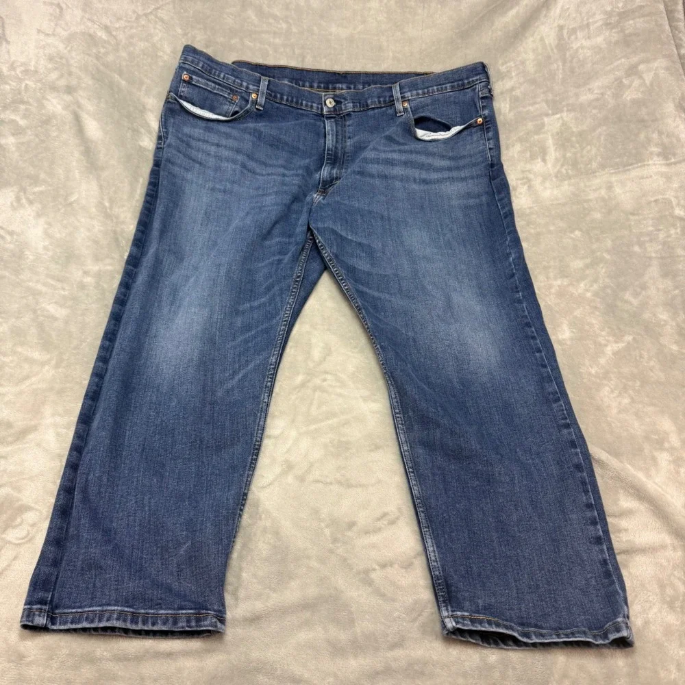 Levi's 502 Mens Jeans 48x30 (48x26) Blue Regular Fit Straight‎ Leg Denim Pants